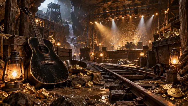 Original editorial scene for Gold Rush with Johnny Cash