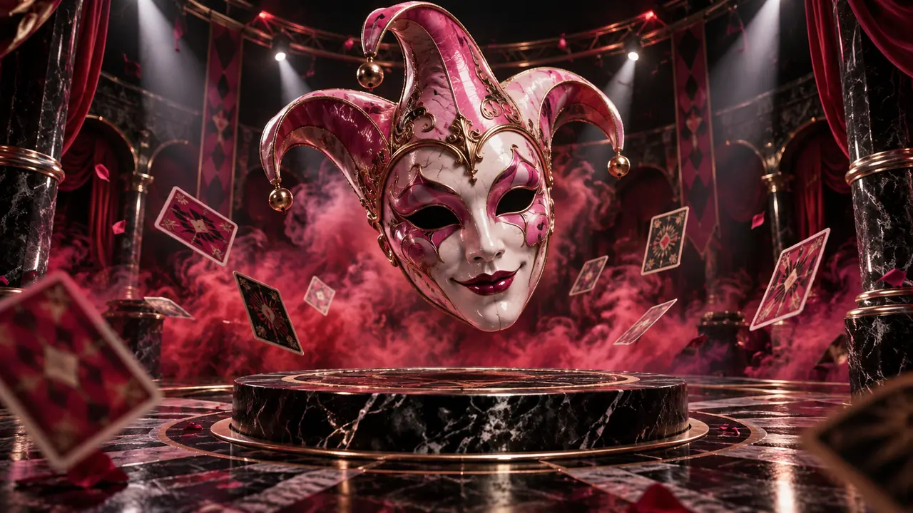 Original editorial scene representing Pink Joker