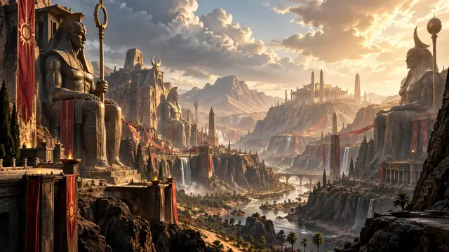 Original editorial illustration for Valley of the Gods
